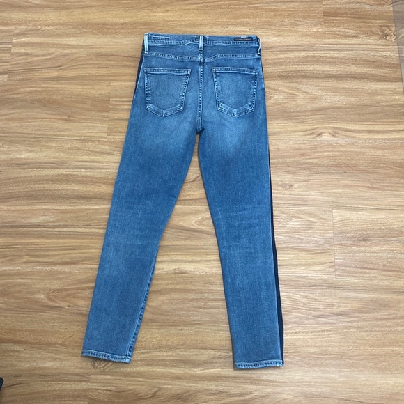 Citizens of Humanity Rocket Crop High Rise Skinny Distressed Blue Jeans Size 28 - Picture 3 of 11